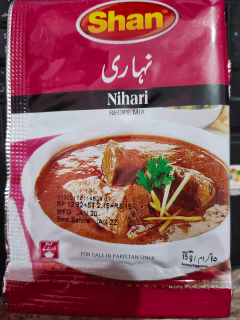 Shan Nihari Mini Sachet 15g (01 dozen)
