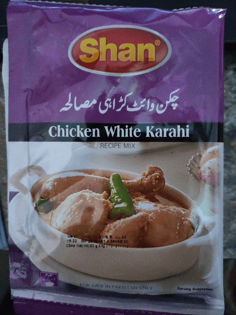 Shan Chicken White Karahi Sachet 20gm (01 dozen)