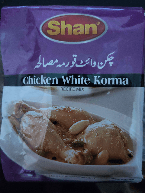 Shan Chicken White Korma Sachet 20gm (01 dozen)