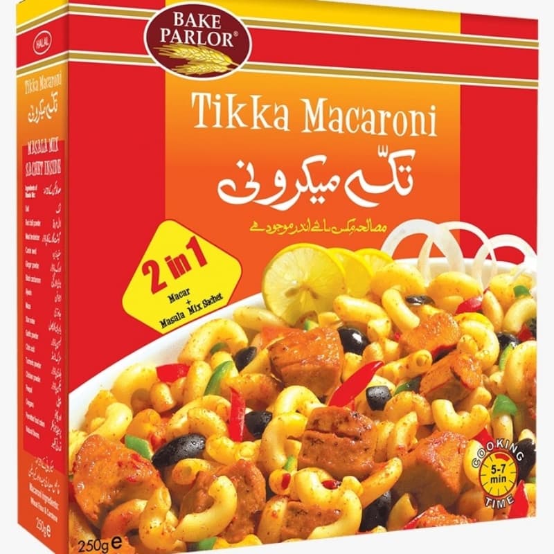 Bake Parlor Tikka Macaroni 250gm (48×250gm)