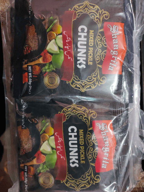 Shangrila Mixed Pickle Chunks Sachet 50gm×12 Pcs